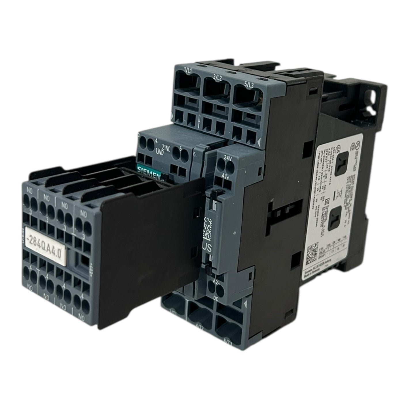 Siemens SIRIUS Leistungsschütz DC 24 V 3RT2026-2BB40 mit 3RH2911-2FA40 Industrie