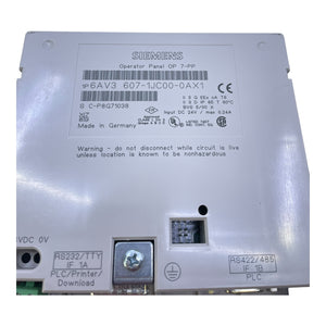 Siemens Bedienpanel Operator Panel SIMATIC OP7 6AV3607-1JC00-0AX1