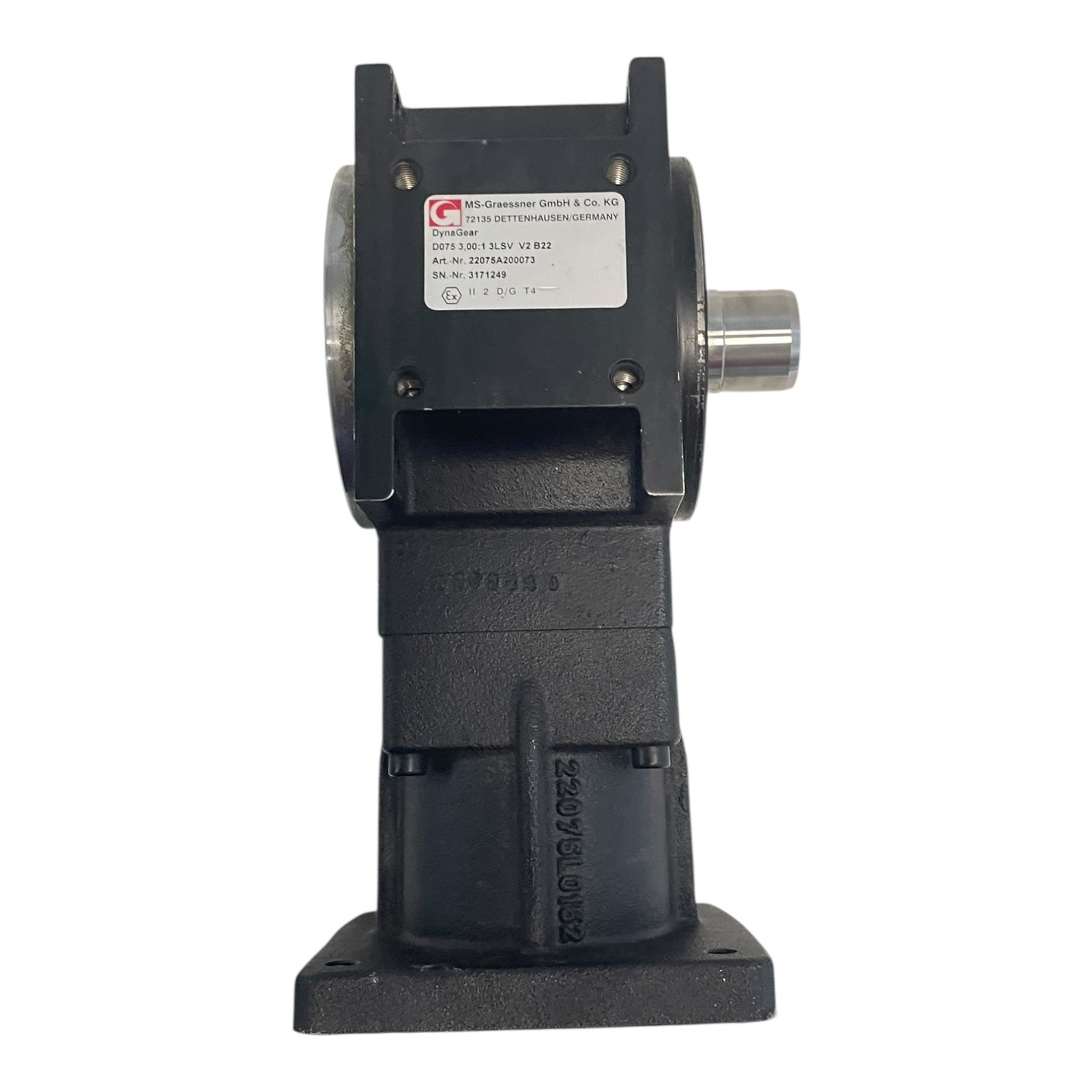 ms graessner gmbh & co kg the gear company Graessner Bevel Gearbox DynaGear D075 3.00:1 3LSV2 V2 B22 22075A200073