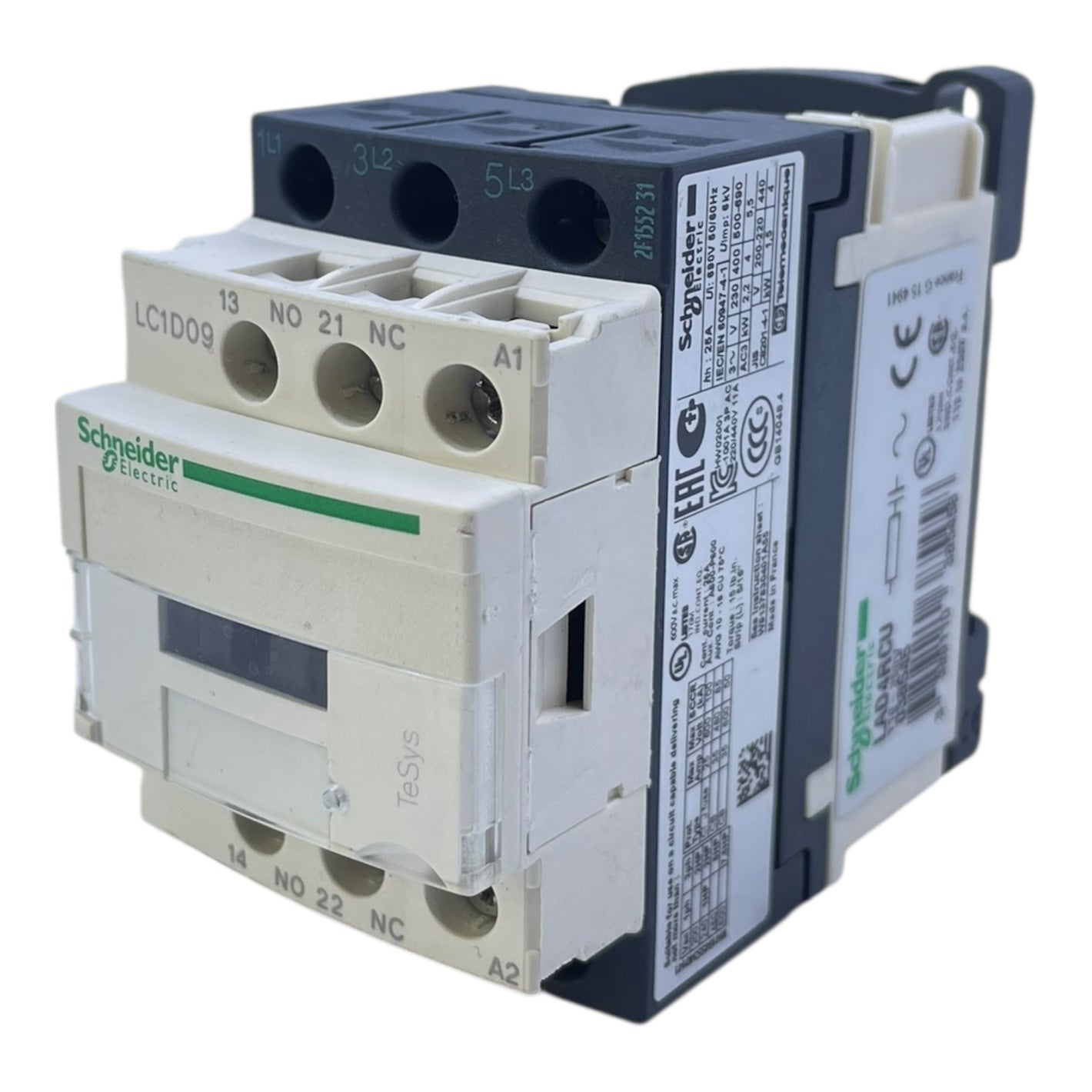 Schneider Leistungsschütz LC1D09 LAD4RCU Leistungsschütz von Schneider Electric