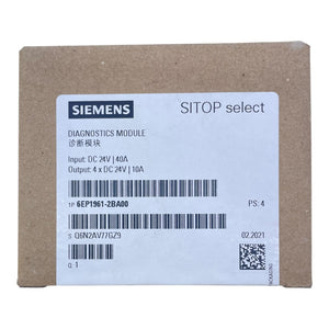 Siemens Diagnosemodul SITOP select 6EP1961-2BA00 24V 4x10A