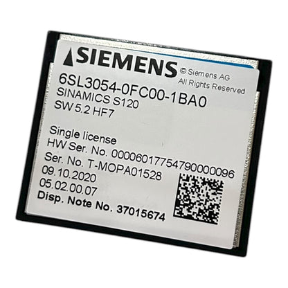Siemens SINAMICS Speicherkarte 6SL3054-0FC00-1BA0 Speicherkarte für Industrie