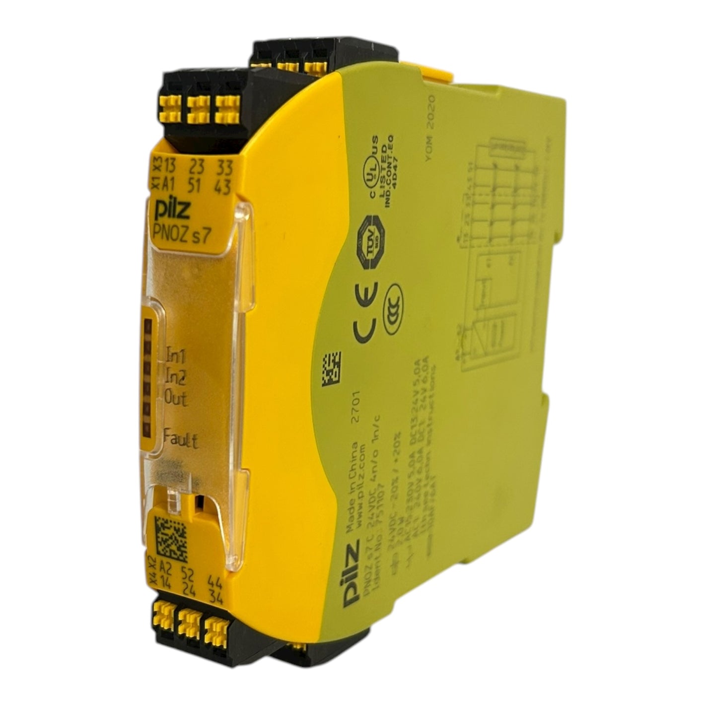 Pilz Sicherheitsrelais Sicherheitsschalter PNOZ s7 C 24VDC 4n/0 1n/c 751107