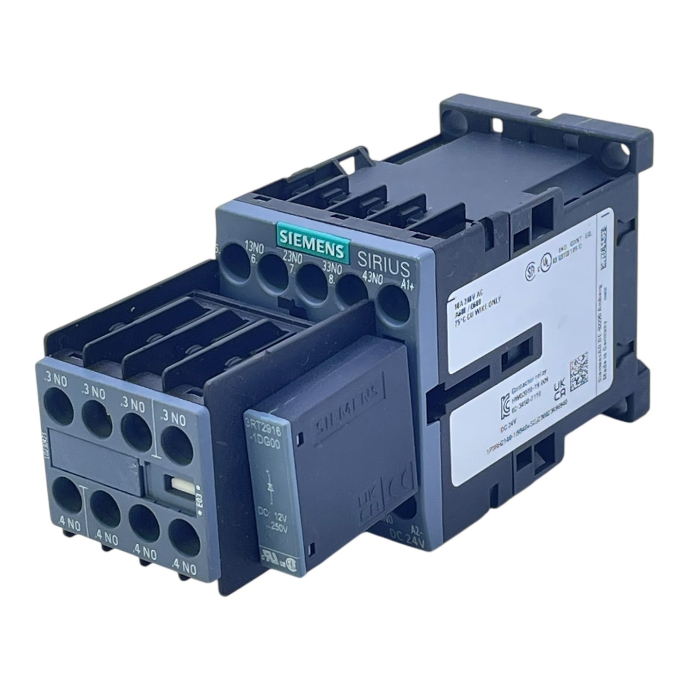 Siemens Hilfsschütz Schütz 3RH2140-1BB40 + 3RT2916-1DG00 + 3RH2911-1FA40 Schütz