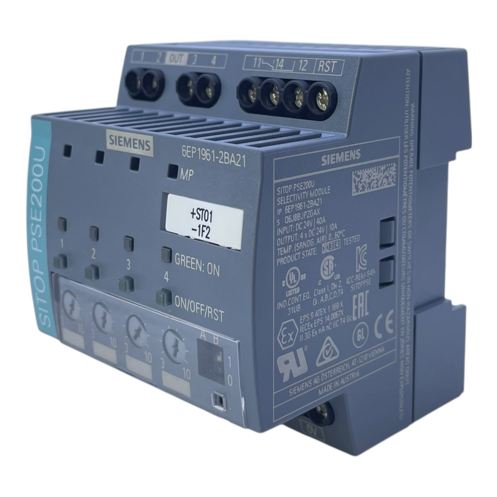 Selectivity Module Reset Siemens SITOP PSE200U Selectivity Module 6EP1961-2BA21 DC 24V 40A