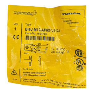 Turck Induktiver Sensor Bi4U-M12-AP6X-V11131 1634780 für die Industrie