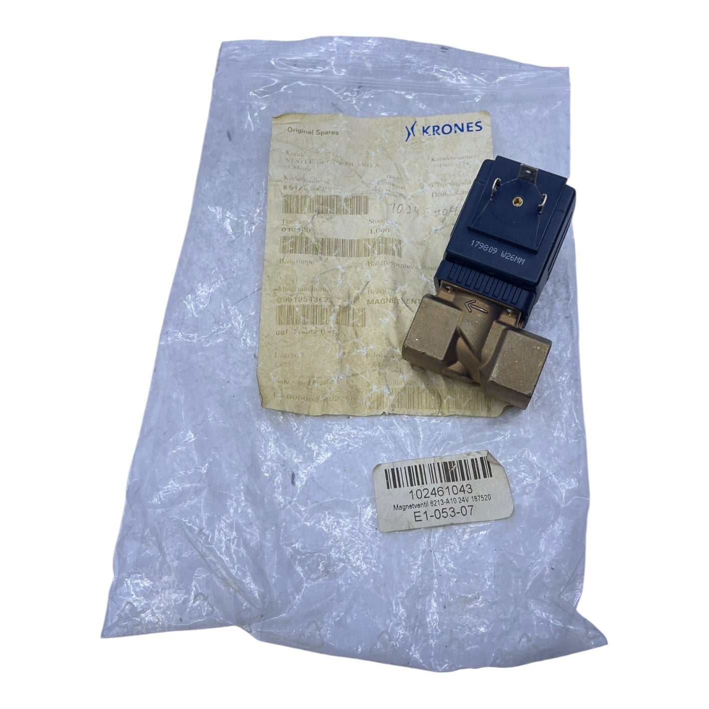 Krones Magnetventil 24V 00187520 | Magnetventil von Krones für die Industrie