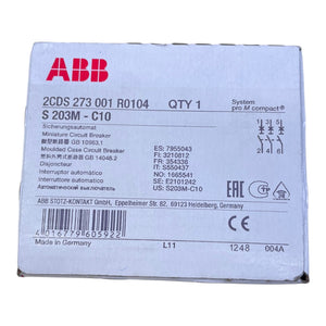 ABB S203M-C10 Leistungsschalter für industriellen Einsatz Leistungsschalter