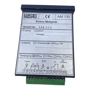 WSE AM130 Einbau-Messgerät 230V AC Einbau-Messgerät für die Industrie geeignet