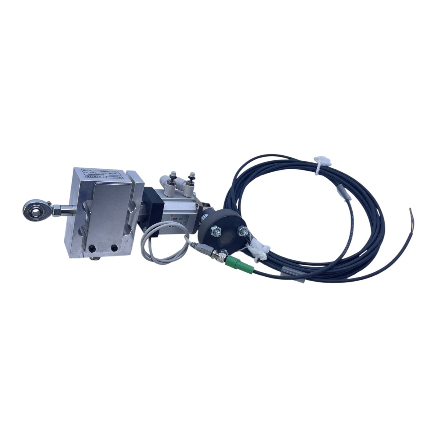 SMC Pneumatikzylinder CDQ2B20-5DCZ mit S2Tech Kraftsensor 535QD-A1M 12kg