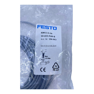 Festo Verbindungsleitung Steckdosenkabel KMYZ-9-24-10-LED-PUR-B 196063