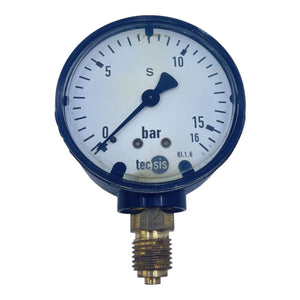 Tecsis Manometer 0-15/16 bar Druckmessgerät KL1.6 geeignet für die Industrie