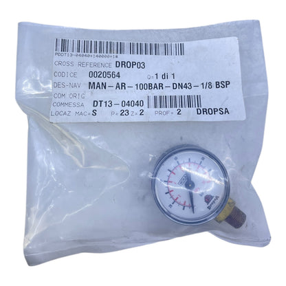 Wika Manometer MAN-AR-100BAR-DN43-1/8BSP Manometer von Wika für die Industrie