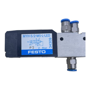 Festo Magnetventil MYH-5/2-M5-L-LED 34309 Magnetventil für die Industrie