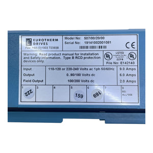 Eurotherm Drives 507/00/20/00 DC Antriebsmodul 0-90/180V 9A