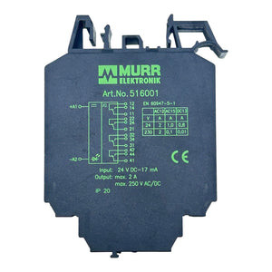 Murr Elektronik Relaismodul 516001 24VDC 2A 250V AC/DC IP20 für Industrie