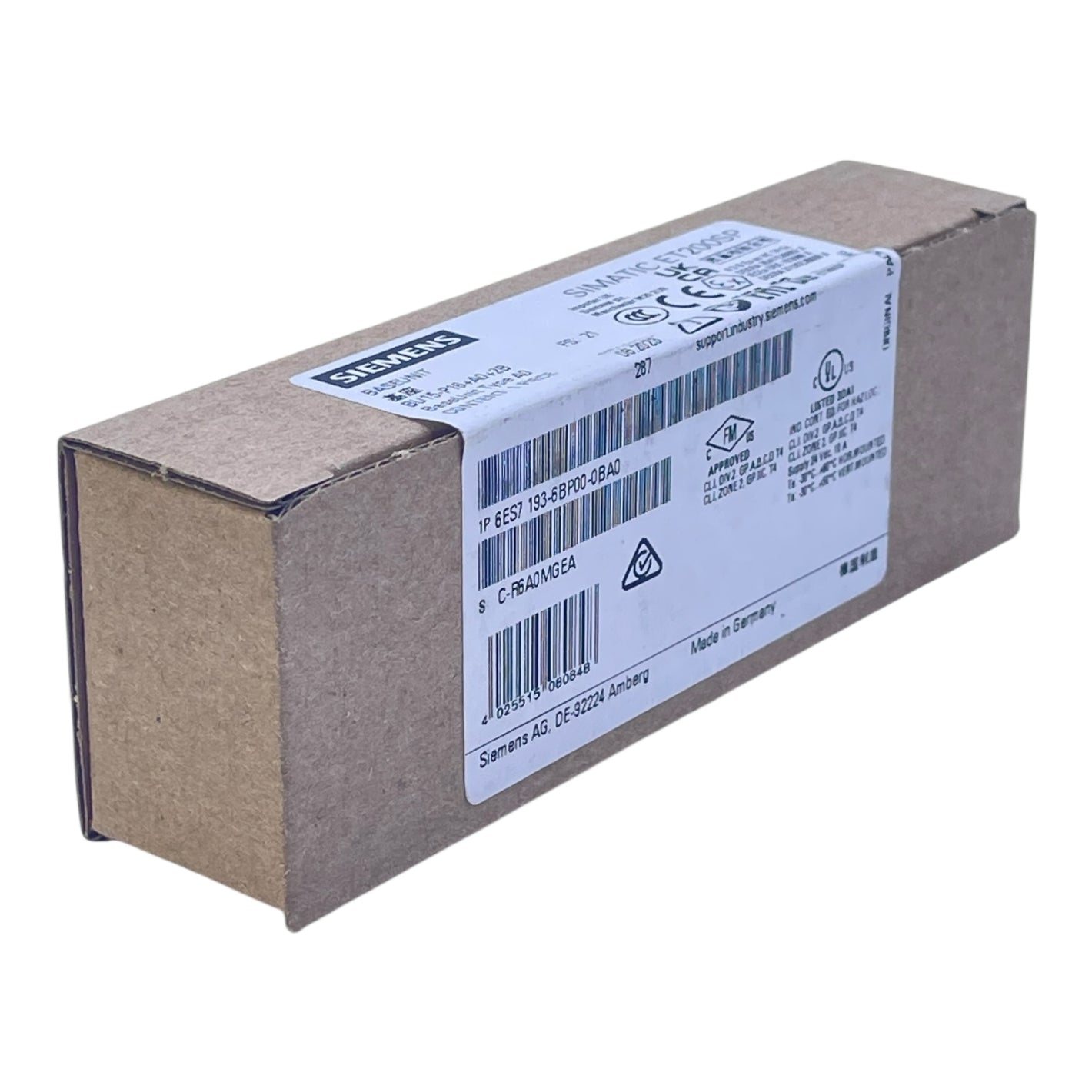Siemens Basis Einheit Simatic ET200SP 6ES7193-6BP00-0BA0 für Industrie Einsatz