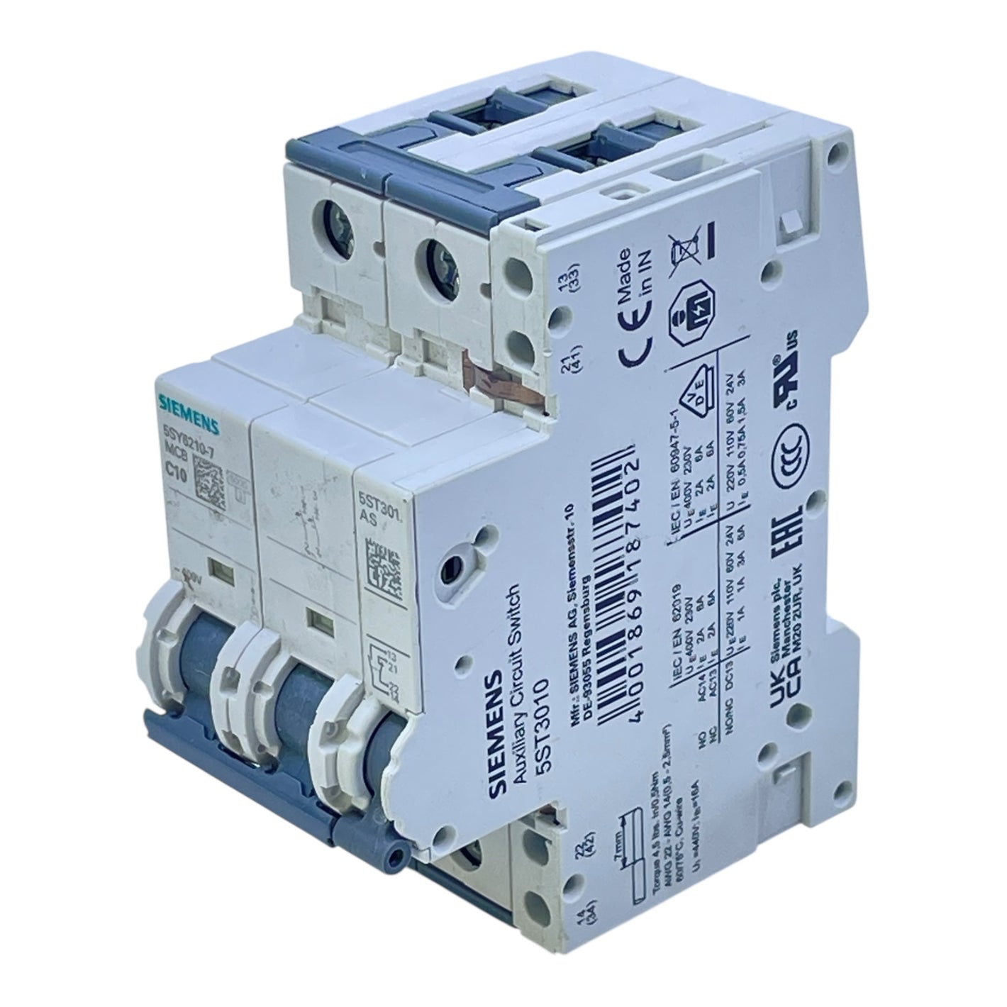 Siemens Leitungsschutzschalter 5SY6102-7 C2 1-polig MCB 230/400V