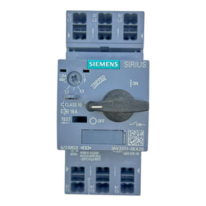 Siemens Motorschutzschalter 0,9–1,25A 3RV2011-0KA20 16A 690V Class10 3-polig