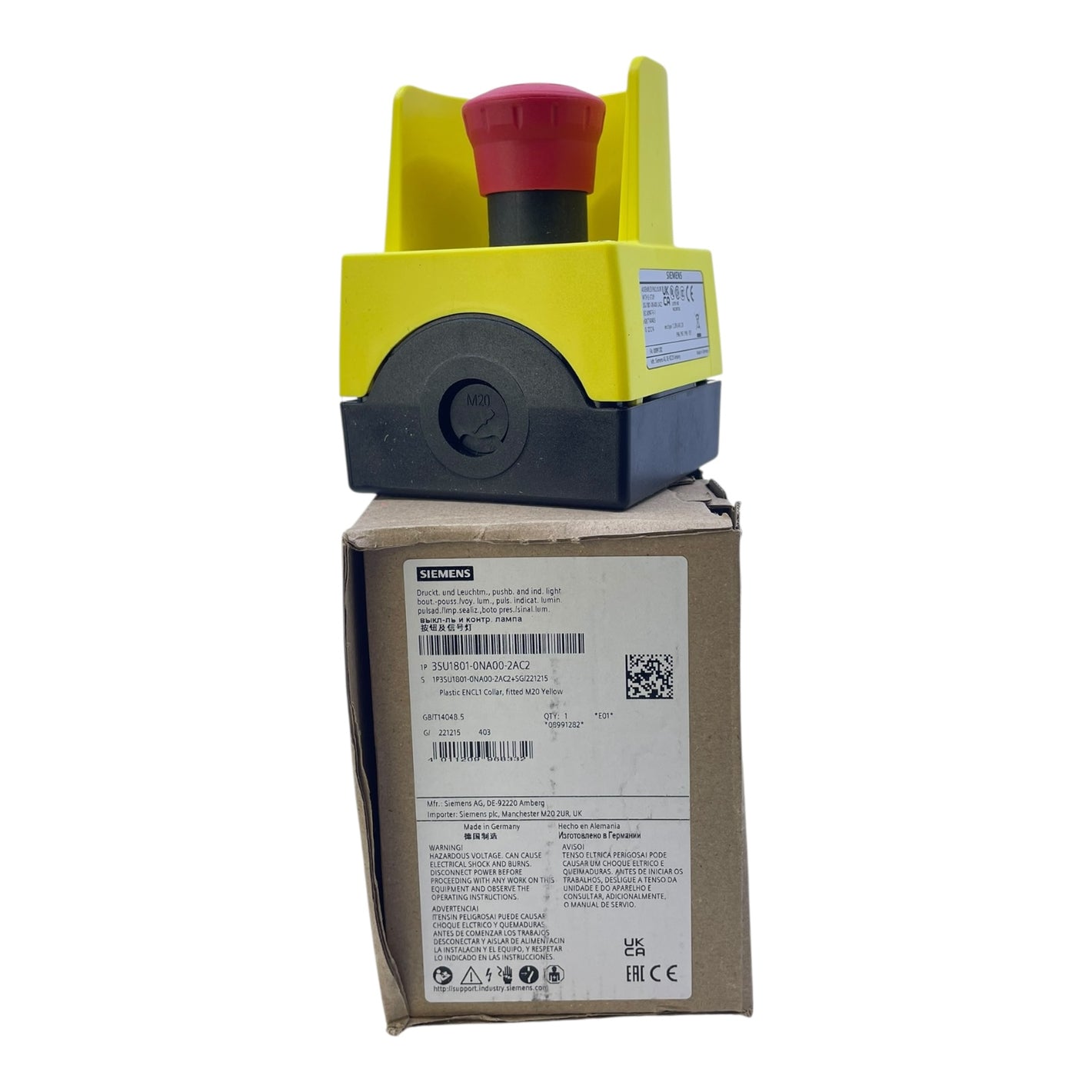Siemens Not-Halt Schalter 3SU1801-0NA00-2AC2 IP66/IP67/IP69K Gehäuse
