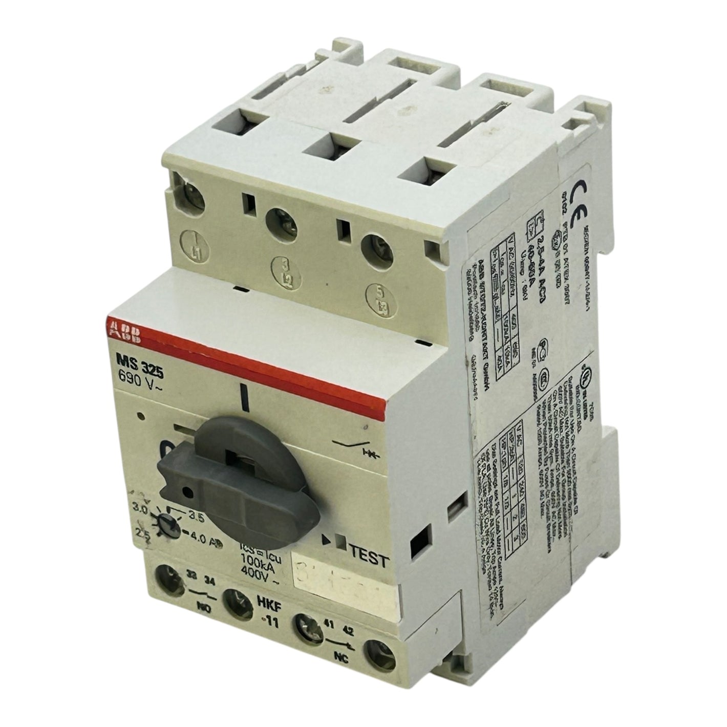 ABB Motorschutzschalter 2,5–4A MS325 690V 100kA HKF-11 ATEX 6kV 3-polig
