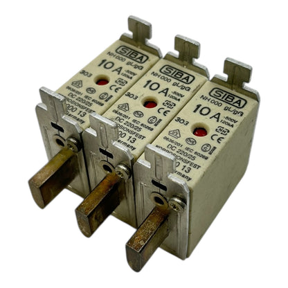 SIBA NH000 Sicherung 10A 500V gL/gG 120kA Korrosionsfest 20 000 13 VE:3stk