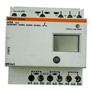 Merlin Gerin Stromzähler ME4zrt 3x230/400V 5A Energiezähler LCD Hutschiene
