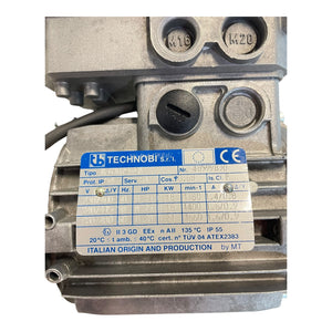 Technobit Elektromotor 0,18kW DF63B/4-CA 230/400V 50Hz IP55 mit Bremse