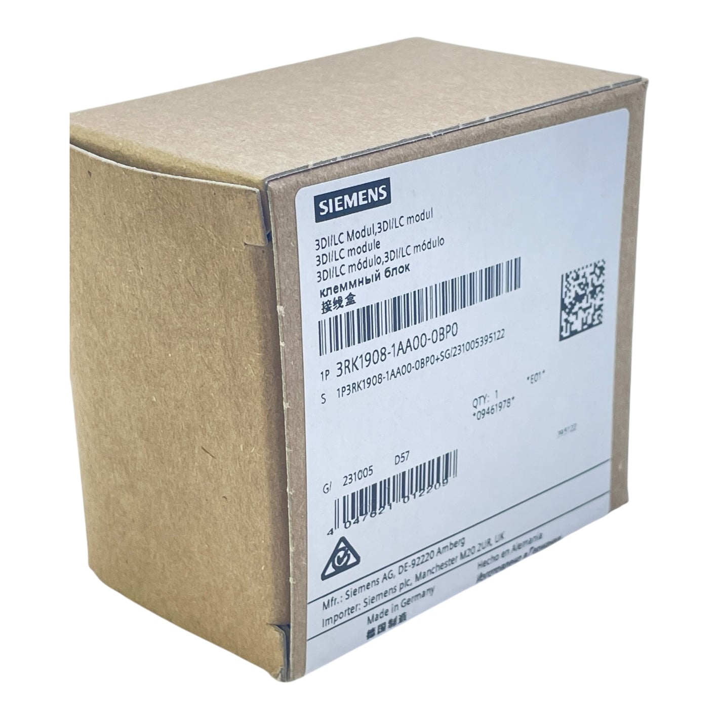 Siemens Installationsmodul 3DI/LC-Modul Motorstarter 3RK1908-1AA00-0BP0