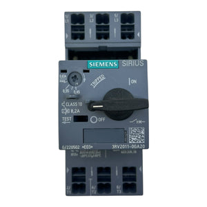 Siemens Motorschutzschalter SIRIUS 0,45–0,63A 3RV2011-0GA20 3-polig