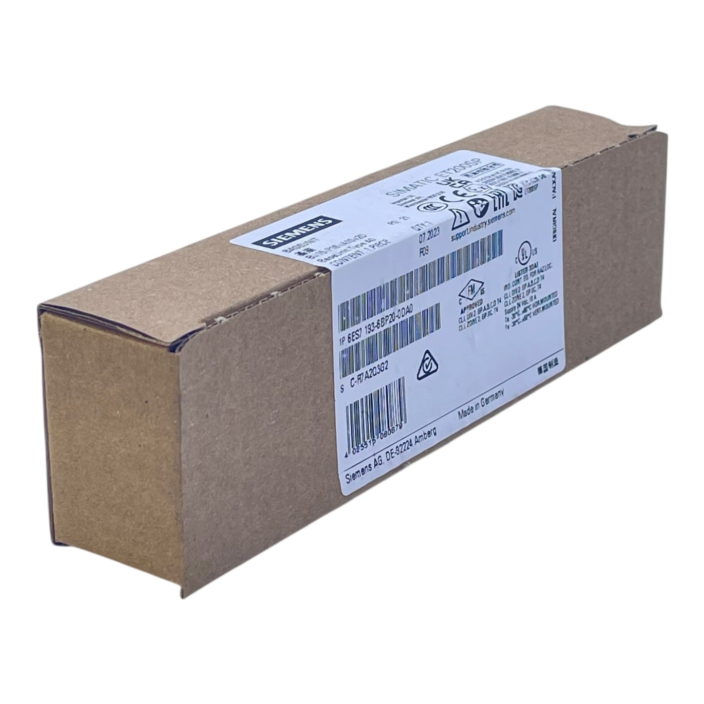 Siemens Basiseinheit SimaticET200SP 6ES7193-6BP20-0DA0 für industriellen Einsatz