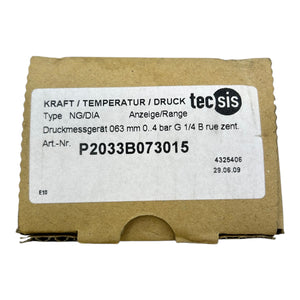 Tecsis Manometer 0-4bar P2033B073015 Manometer geeignet für die Industrie