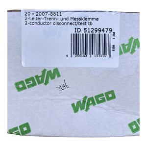 WAGO 2007-8811 Trenn- und Messklemme 2-Leiter TOPJOB S VE:20 Stück
