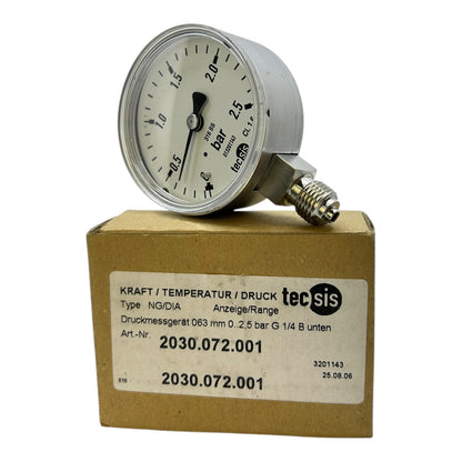 Tecsis Manometer 0-2,5bar 2030.072.001 Manometer geeignet für die Industrie