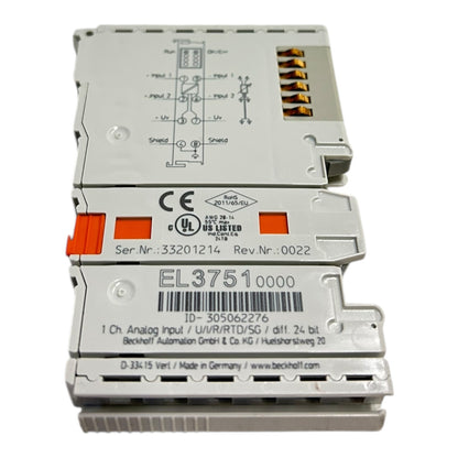 Beckhoff EtherCAT-Klemme 1-Kanal-Analog-Eingang Multifunktion 24 Bit EL3751