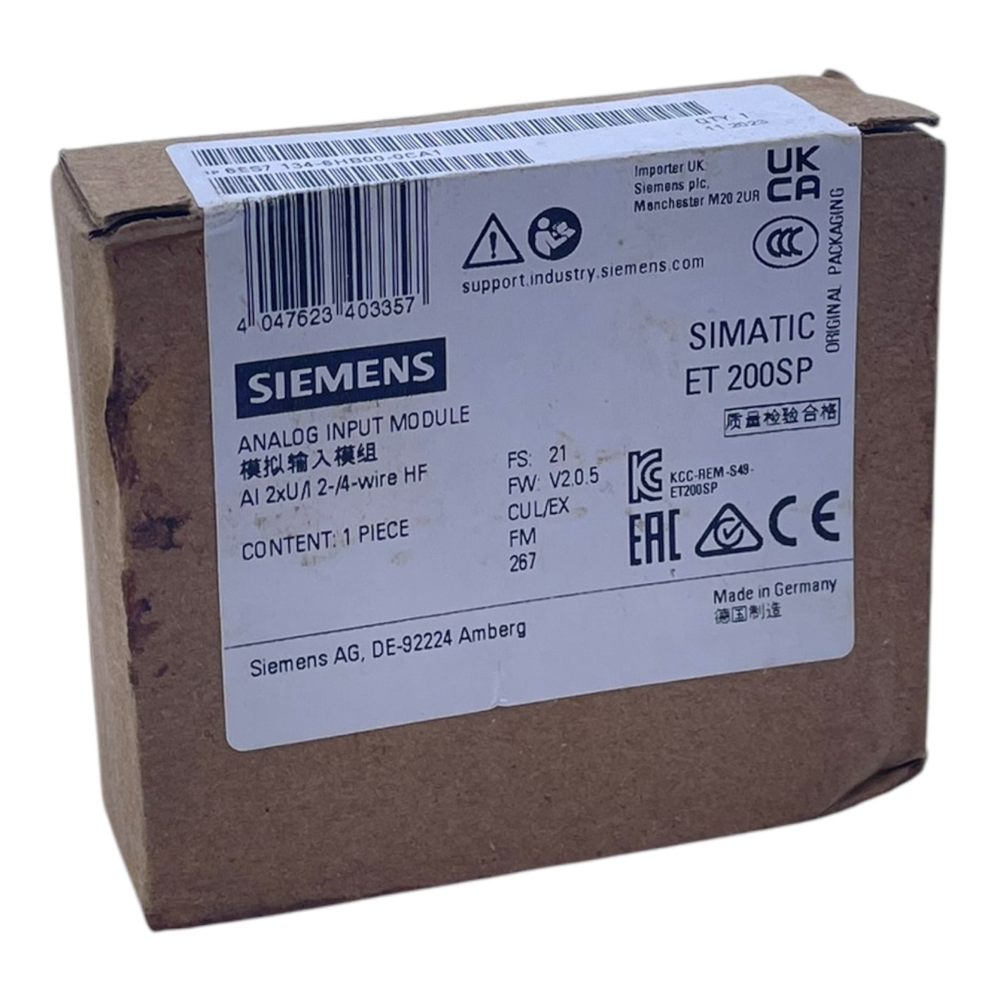 Siemens 6ES7134-6HB00-0CA1 SPS-Eingangs-Modul für industriellen Einsatz - Modul