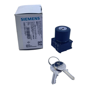 Siemens Schlüsselschalter 3SB3000-4HD11 Schloss mit Schlüssel Industrie Einsatz