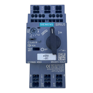 Siemens 3RV2011-1DA25 Motorschutzschalter 2,2–3,2A 42A SIRIUS 3-Phasen