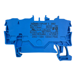 WAGO Reihenklemme blau 2,5mm² 800V Typ 2002-1304 TOPJOB S VE: 100 Stk