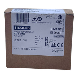 Siemens 6ES7135-6HB00-0CA1 ET 200SP analoges Ausgangsmodul industriellen Einsatz