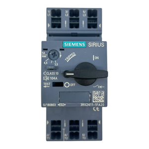 Siemens Motorschutzschalter 3,5-5A 3RV2411-1FA20 3,5-4,5A SIRIUS