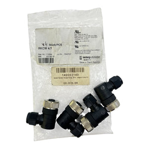 Lumberg Kabeldose-Kupplung M12 RKCW 4/7 gewinkelt VE: 4 Stk