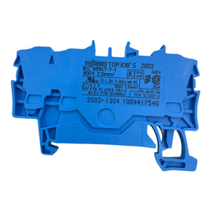 WAGO Reihenklemme blau 2,5mm² 800V Typ 2002-1304 TOPJOB S VE:37stk