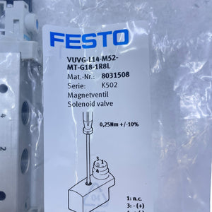 Festo Magnetventil VUVG-L14-M52-MT-G18-1P3 24VDC 8031508 Ventilinsel Pneumatik