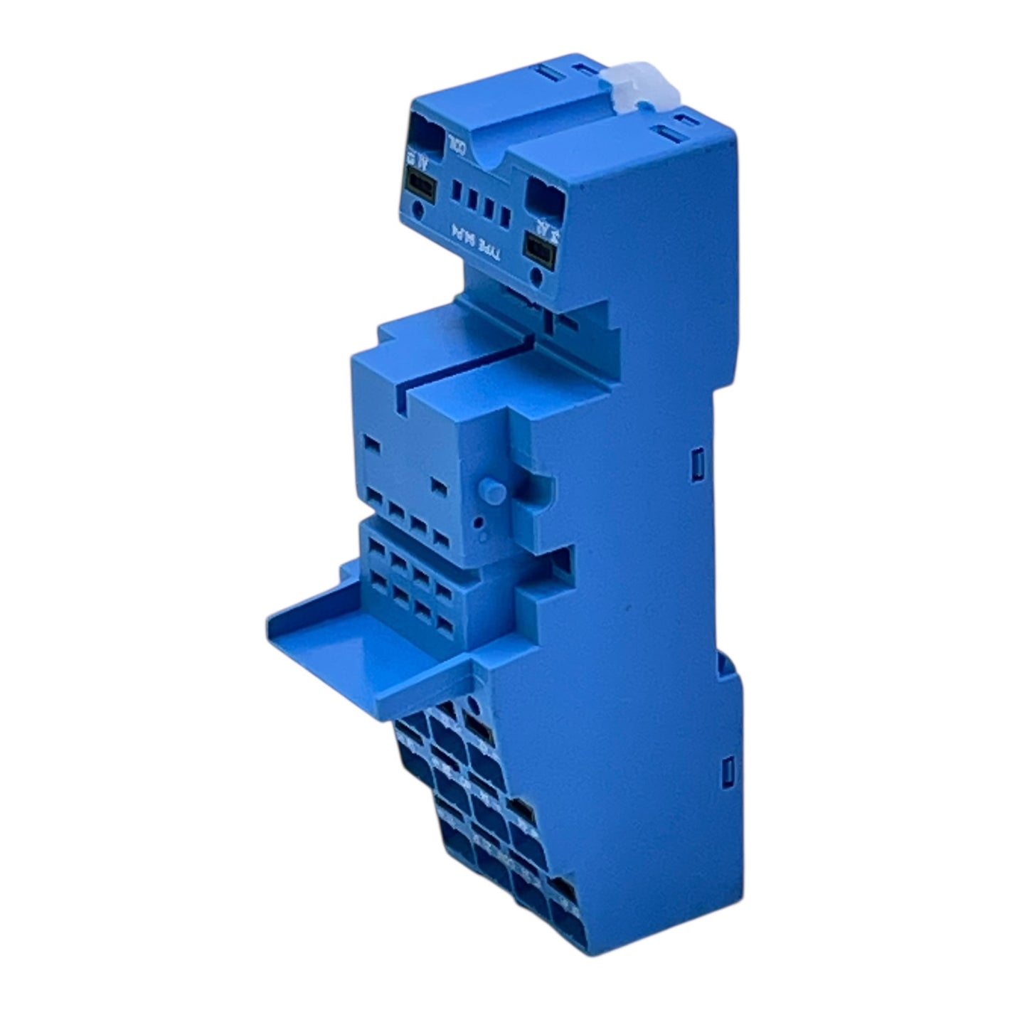 Finder Relaisfassung Typ 94.P4 für Serie 55/58 10A 300V Klemmenblock blau