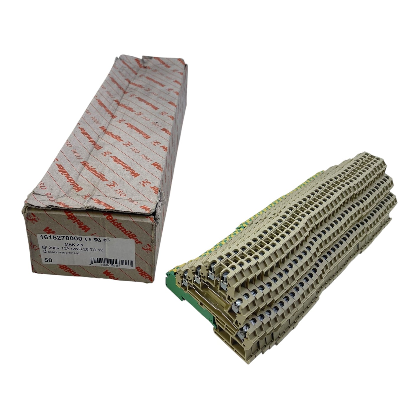 Weidmüller Reihenklemme MAK2,5 1615270000 Schraubanschluss 500V 2,5mm² VE:36 Stk