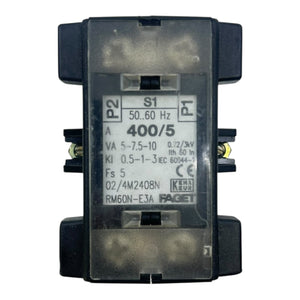 FAGET Stromwandler 400/5A RM60N-E3A 50-60Hz 5-10VA KI 0,5-1-3 Typ 4M2408N