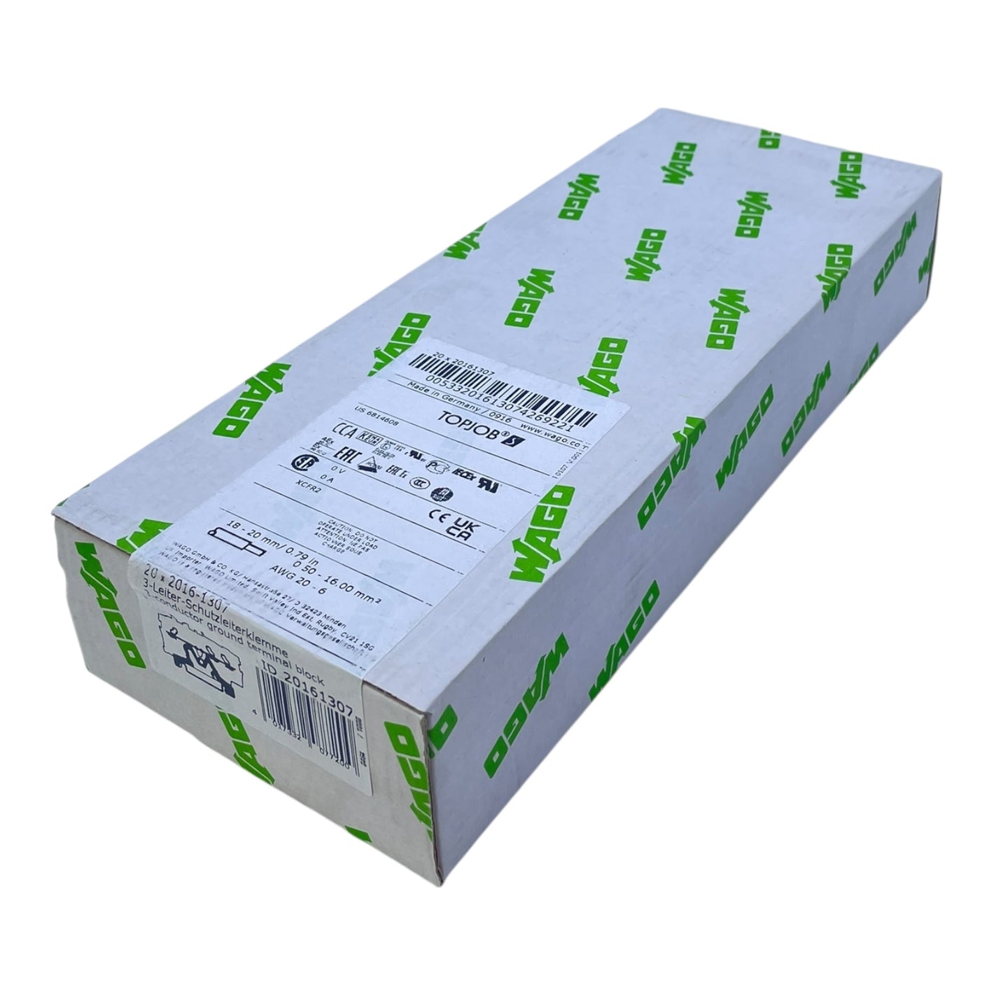WAGO Schutzleiterklemme 16mm² 2016-1307 VE:20 Stück