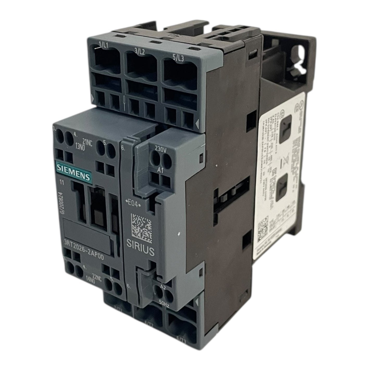 Siemens SIRIUS Leistungsschütz 11 kW / 400 V 3-polig AC 230 V 3RT2026-2AP00