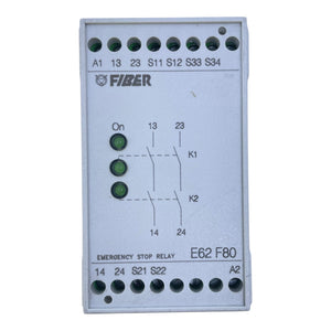 FIBER Not-Aus-Relais E62 F80 Sicherheitsrelais 24V AC/DC